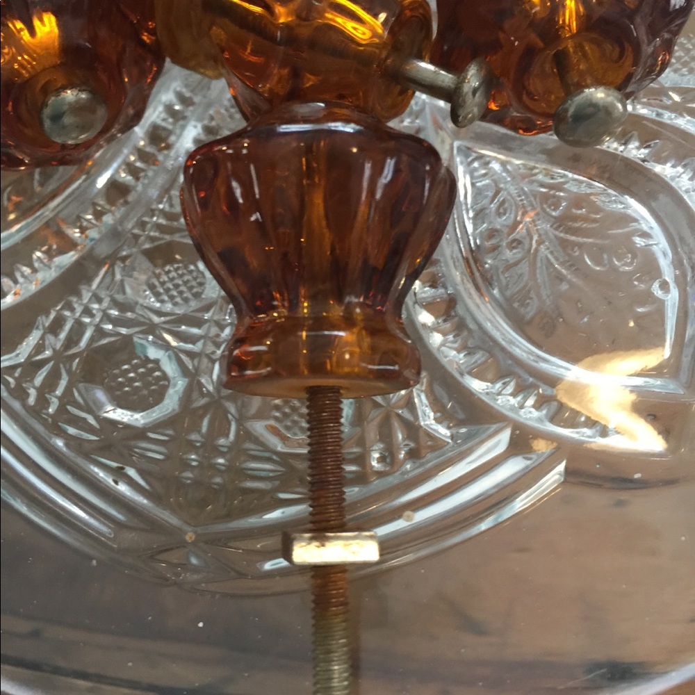 8 amber glass knobs - Picture 4 of 5